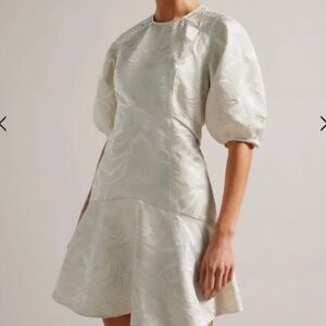 TED BAKER puff-sleeved mini dress